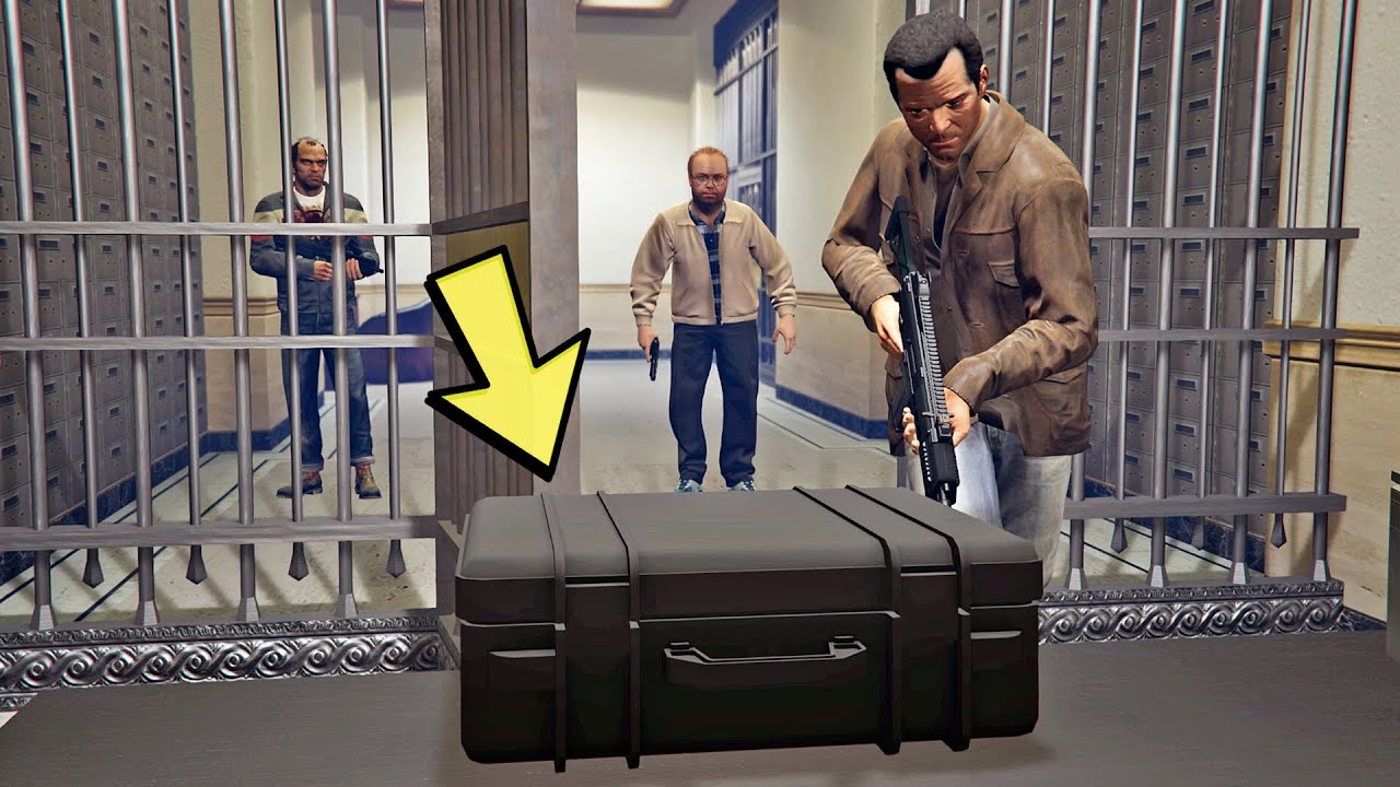 شنطة السندات أكبر عملية سرقة في تاريخ جي تي أي 5 | GTA V PACIFIC BANK Heist