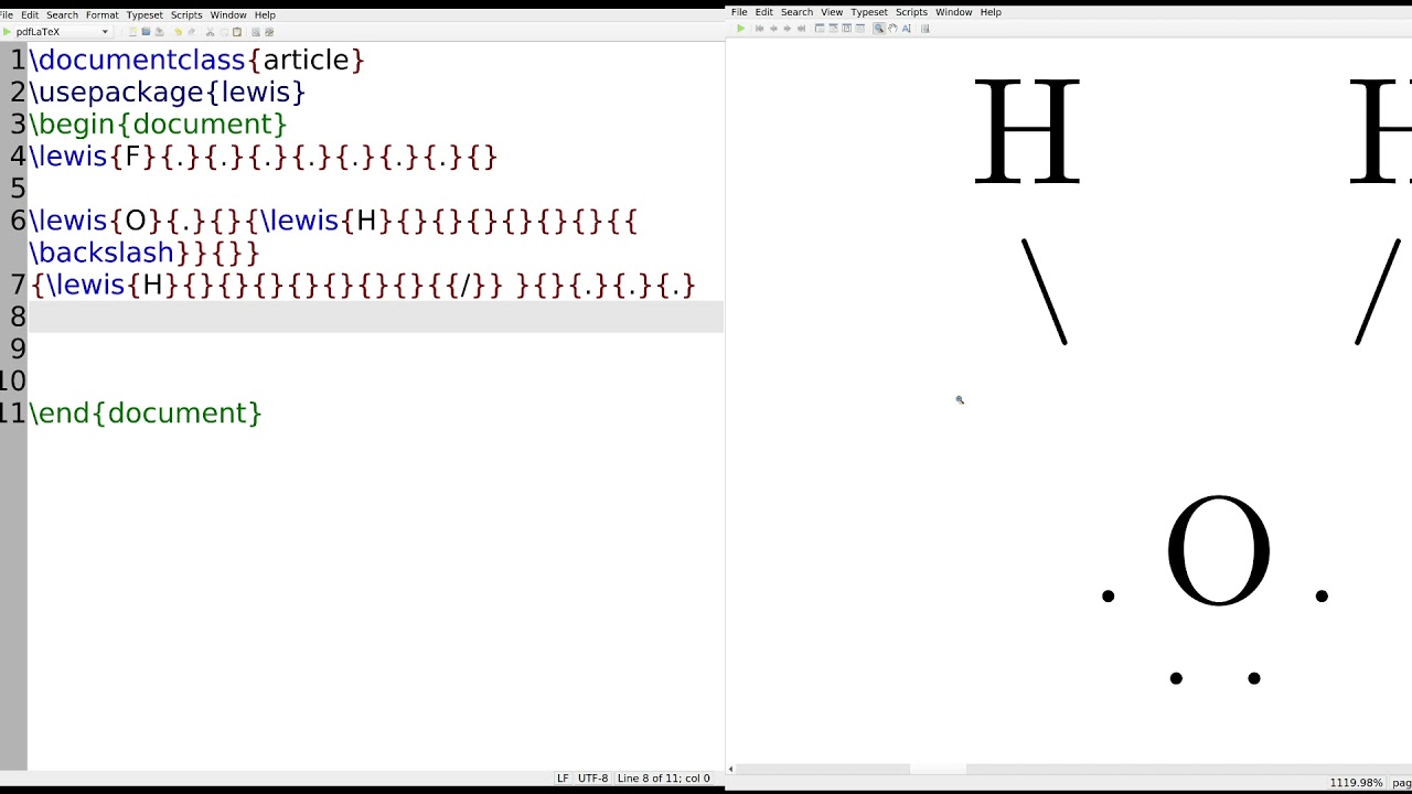 Make Lewis Structures Using LaTeX