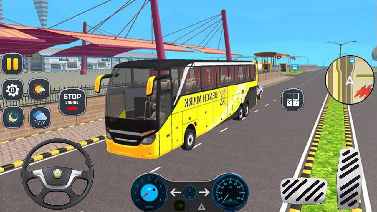 US Bus Game Sim Coach Driving offers a smooth and realistic coach driving 