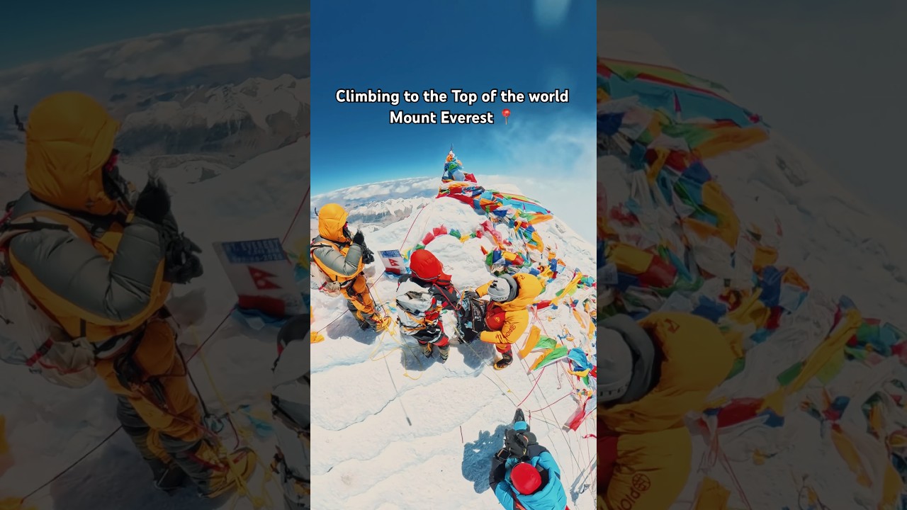 Mount Everest Summit Standing on Top of the World #Everest #Shorts #everestsummit #himalayas