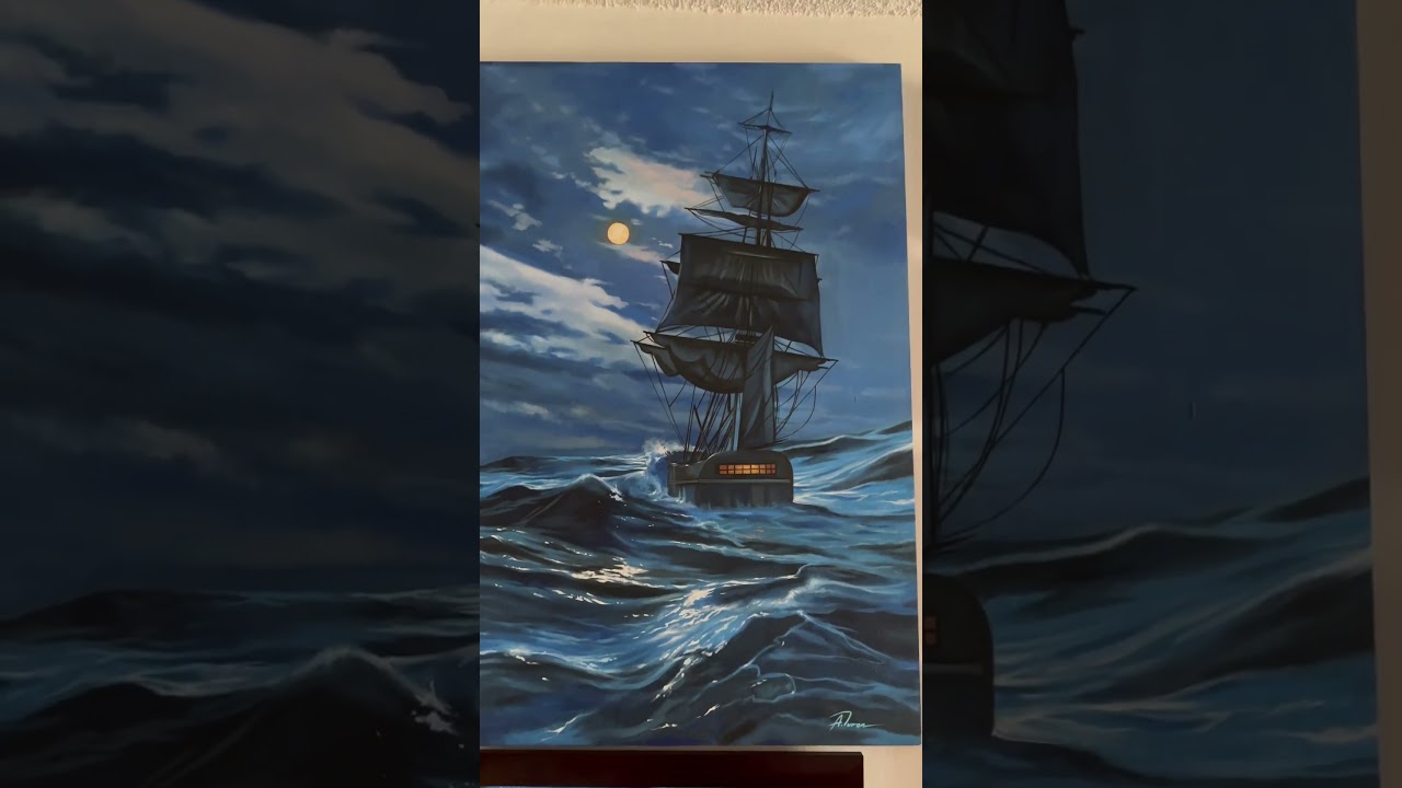 Pintura de barco #marina #arte #oilpainting #hechoamano #decoration #pinturaacrilica #artemexicano