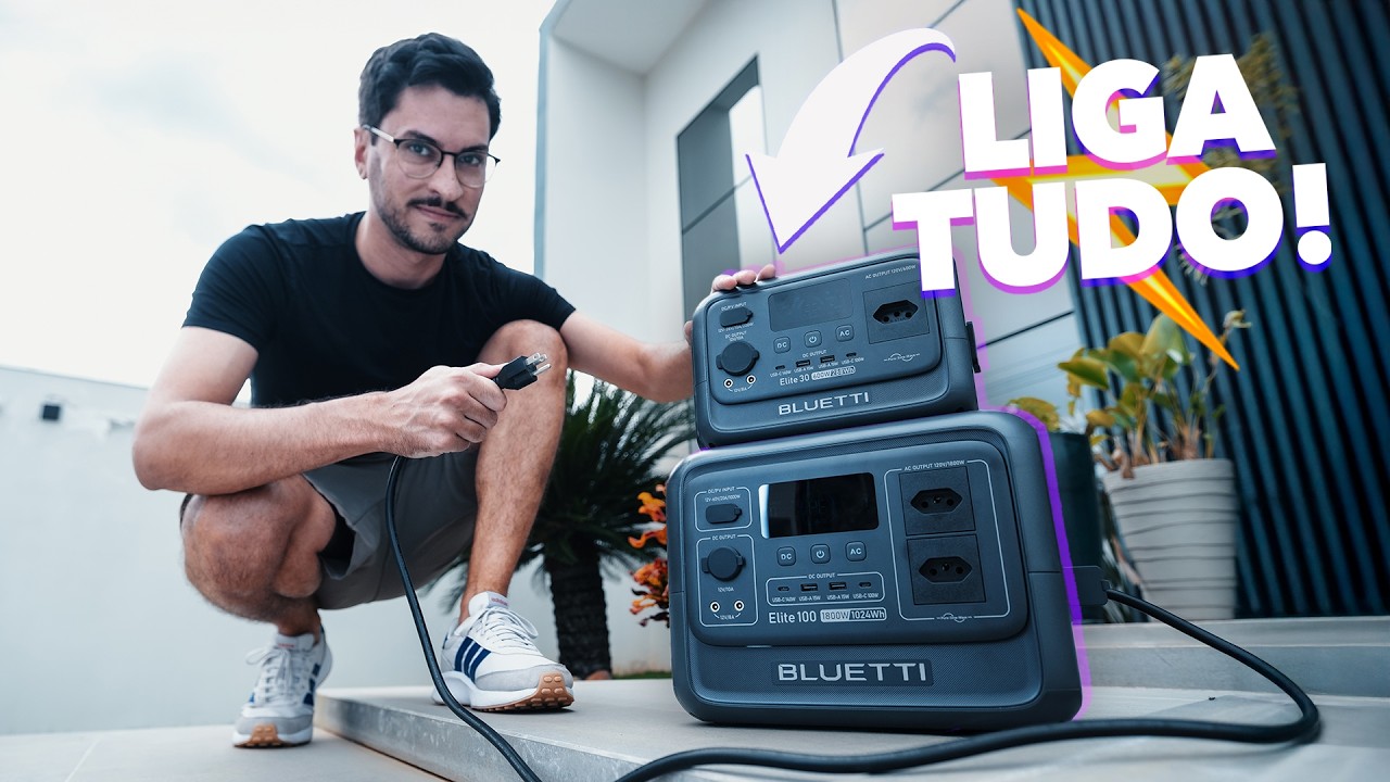 Acabou o APAGÃO! Essas Estações de Energia Portáteis LIGAM TUDO! Testei a Bluetti Elite 30 e 100 V2