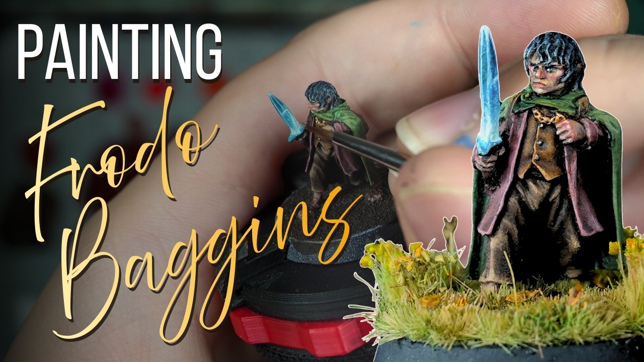 How to Paint TINY Miniatures: Frodo Baggins (Step-by-Step) LOTR