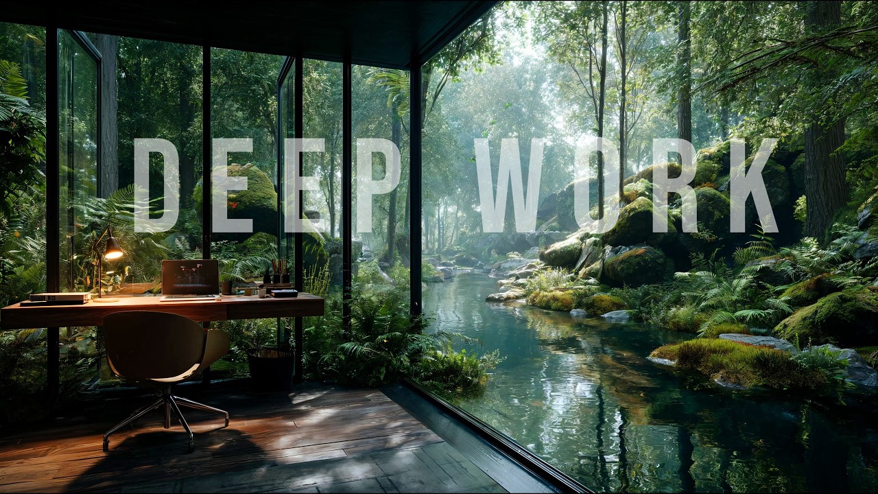 Deep Work Music • Forest River Focus • 3 Hour Session