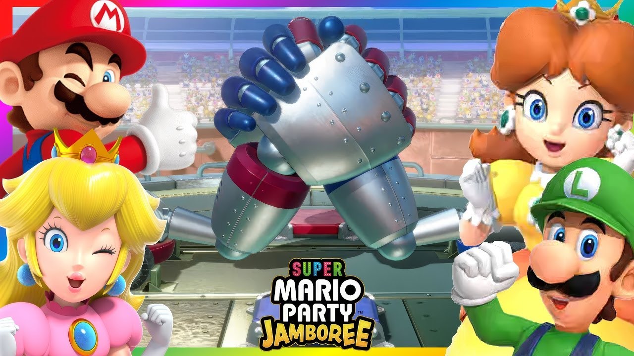 Super Mario Party Jamboree Minigames Mario Peach vs Daisy Luigi