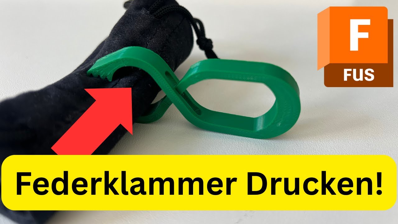 Federklammer für 3D Druck erstellen Fusion Tutorial Deutsch CAD