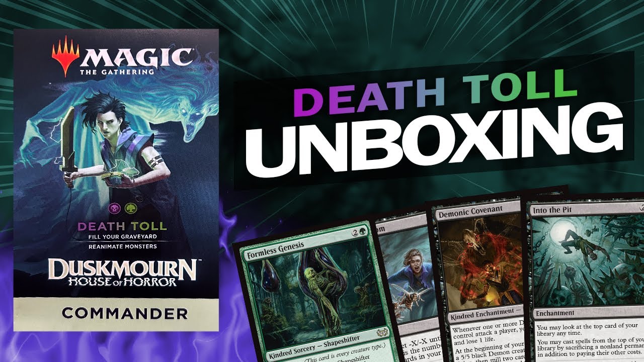 Duskmourn Death Toll Unboxing - Commander Deck Magic The Gathering