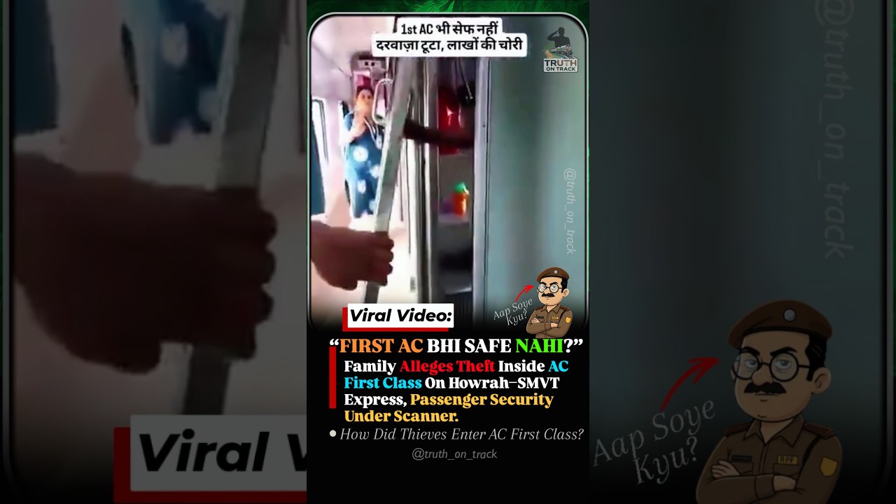 😱 How Did Thieves Enter AC First Class? Raises Big Questions #shorts #indianrailways