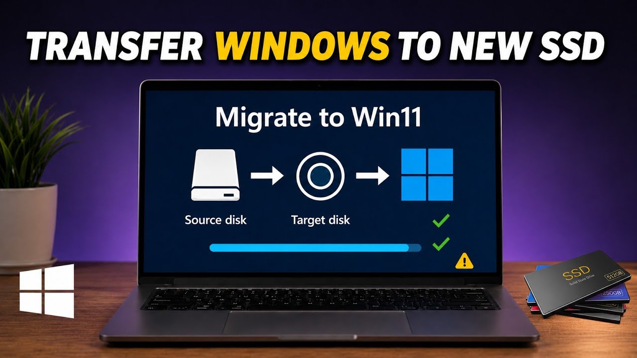 How to Move Windows to a New SSD Without Reinstalling | Migrate Windows to another SSD