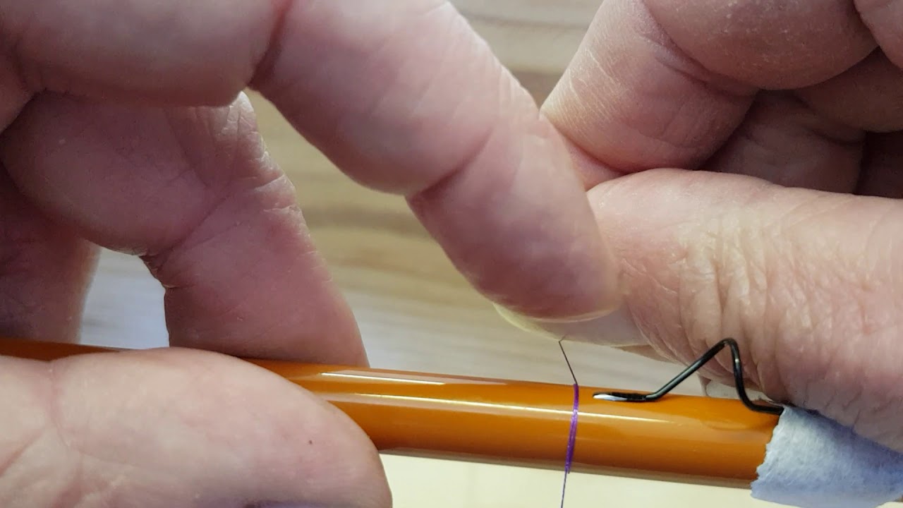 Fly rod building.Part three. Whipping a guide.