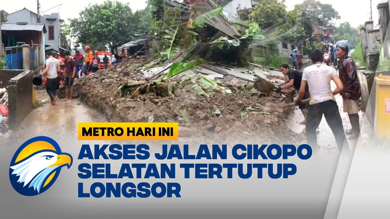 Hujan Deras, Longsor Tutup Jalur Alternatif Puncak Bogor - [Metro Hari Ini]