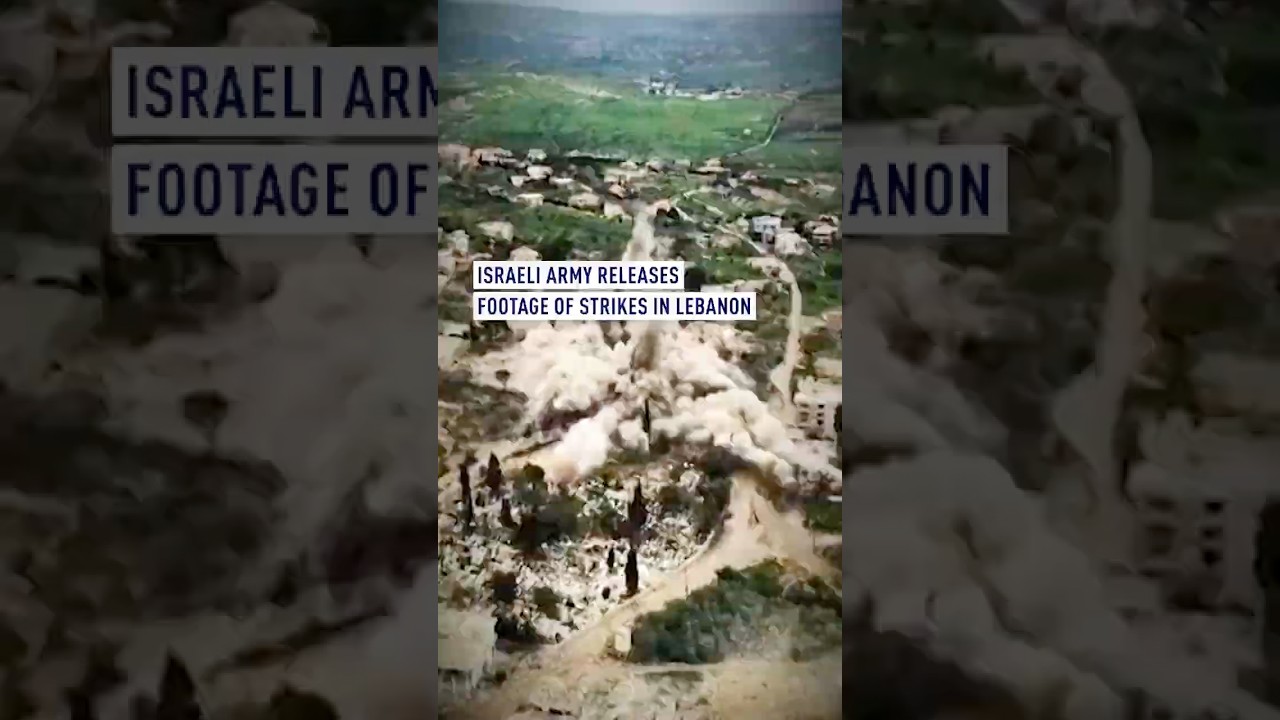 Israeli army releases footage of strikes in Taybeh, Lebanon