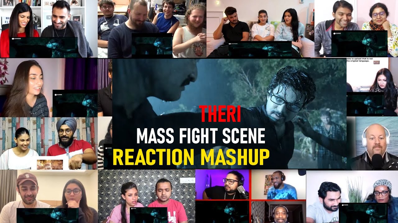 Theri Movie l Mass Fight Scene l Reaction Mashup l Thalapathy Vijay l  Atlee | G.V.Prakash Kumar