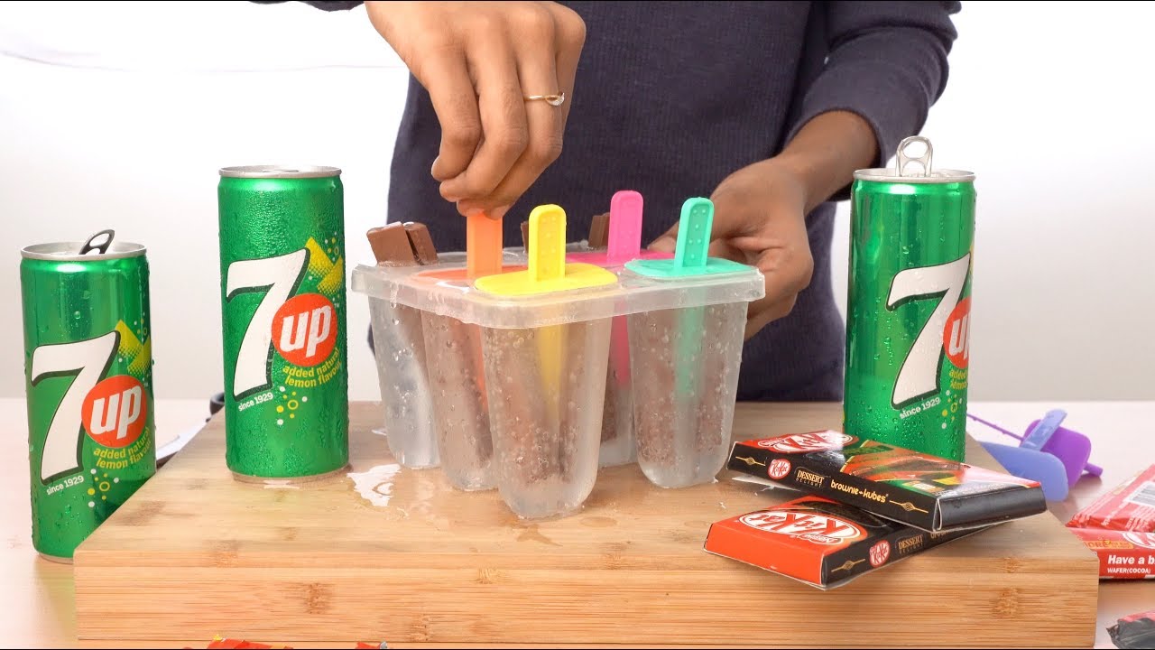 7up With Kit Kat Popsicles