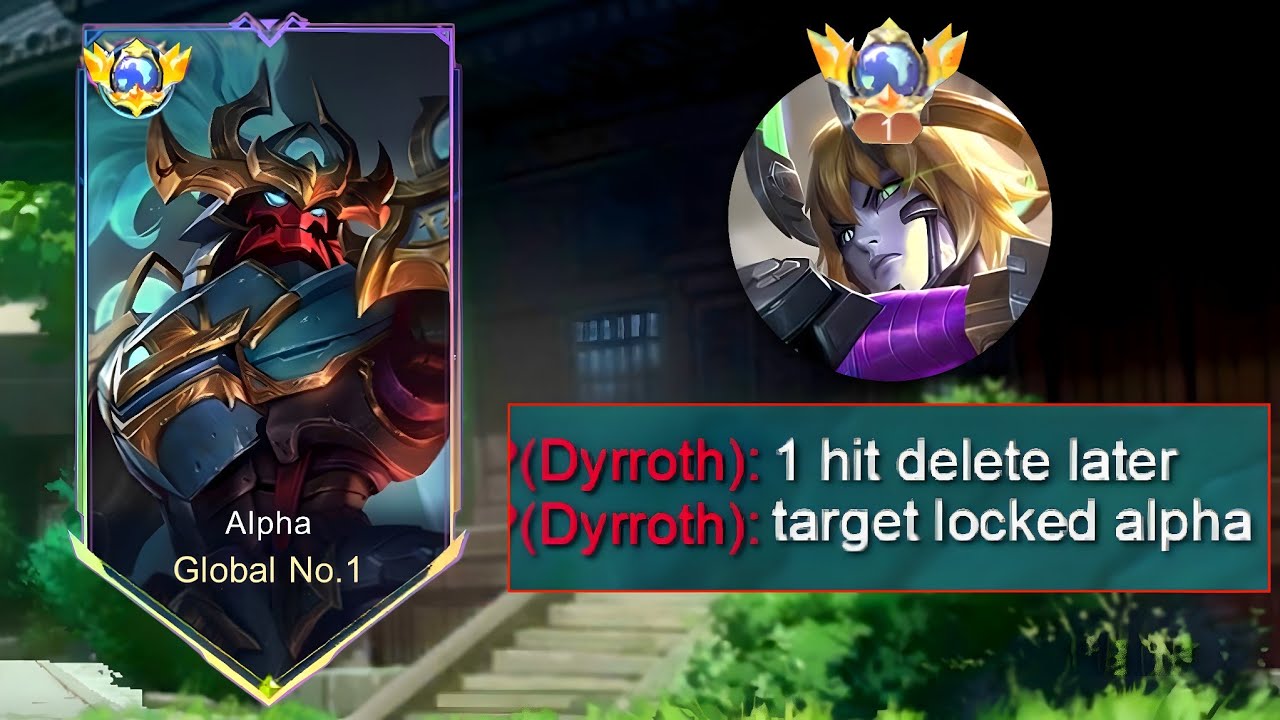 PERFECT BUILD ALPHA VS BUFFED DYRROTH IN SOLO RANKED GAME!! (MUST WATCH)