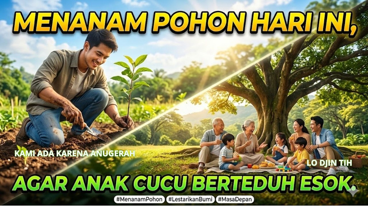 MENANAM POHON HARI INI, AGAR ANAK CUCU BERTEDUH ESOK.