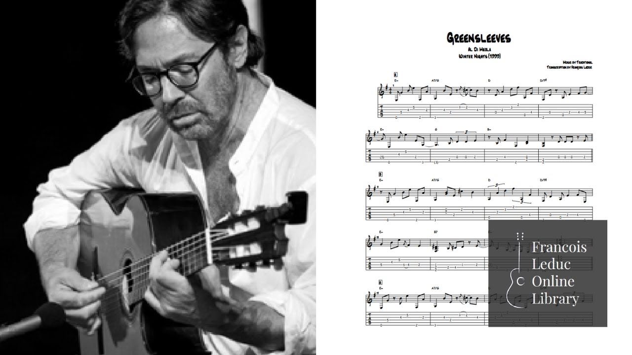 Greensleeves - Al Di Meola (Transcription)