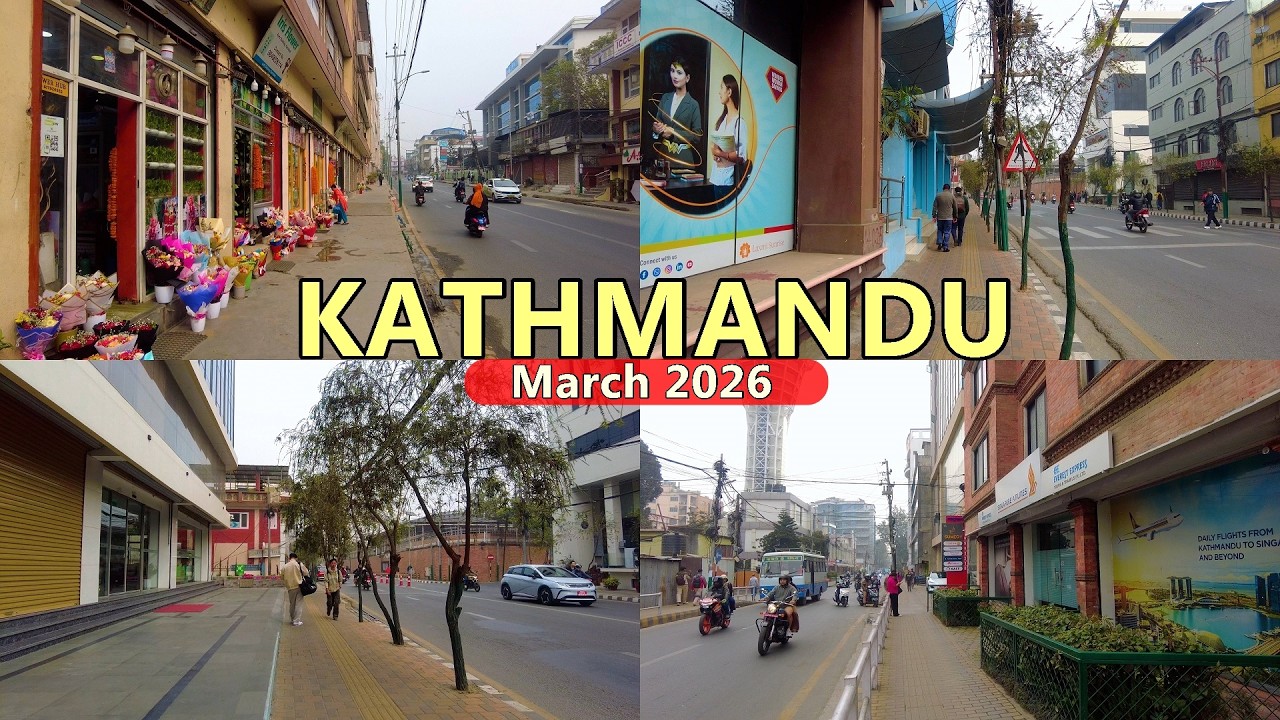 🇳🇵Kathmandu City Morning Hour Walking Tour Kamaladi to Hattisar 2026 - 4K Nepal’s Capital 🇳🇵