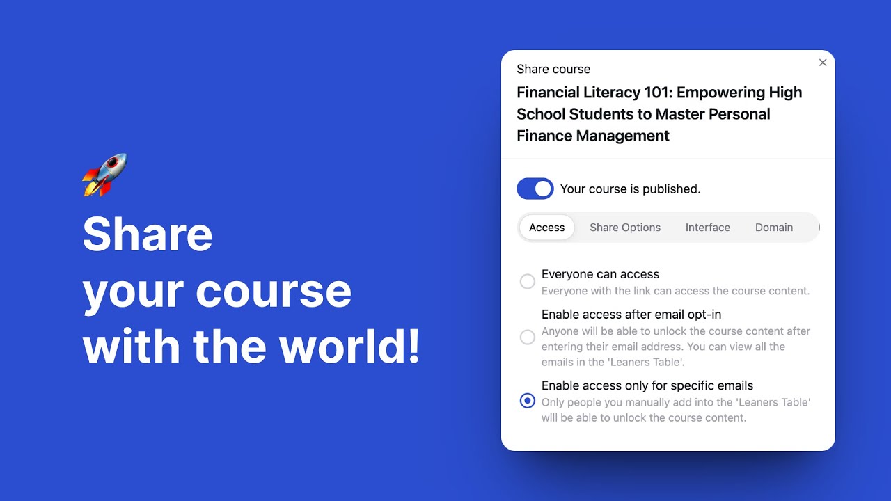 Done Generating a Course with EverLearns? Here's How to Share it with the World!