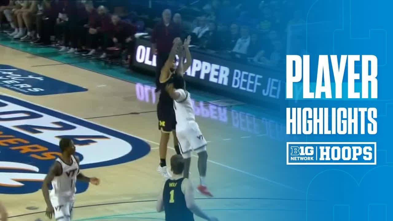 Roddy Gayle Highlights vs. Virginia Tech | Michigan Basketball | 11/25/2024