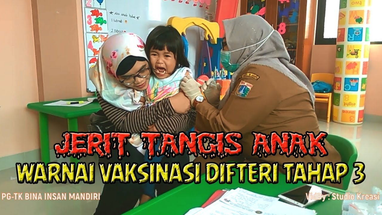 Jerit Tangis Anak Warnai Vaksinasi Difteri | PG-TK Bina Insan Mandiri