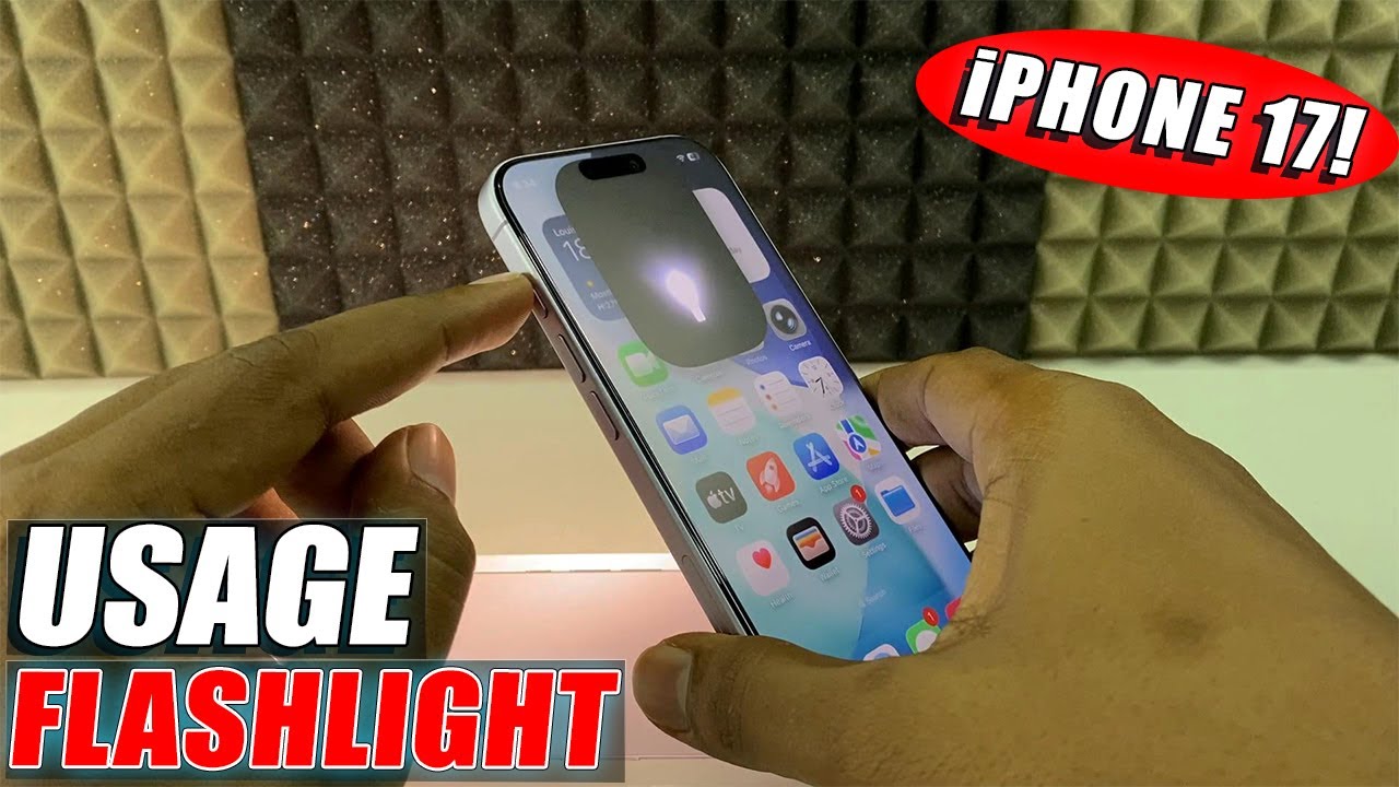 how to use flashlight on iphone 17/17 pro max?