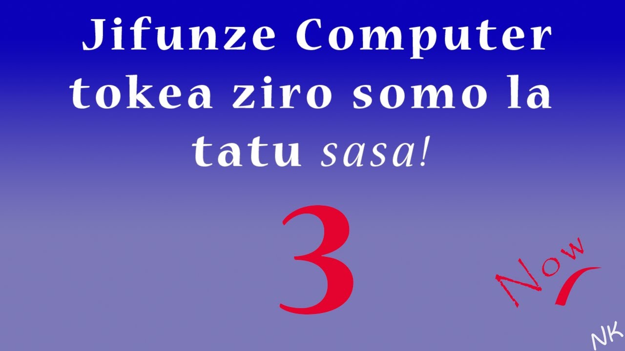Jifunze Microsoft Windows (somo la tatu)