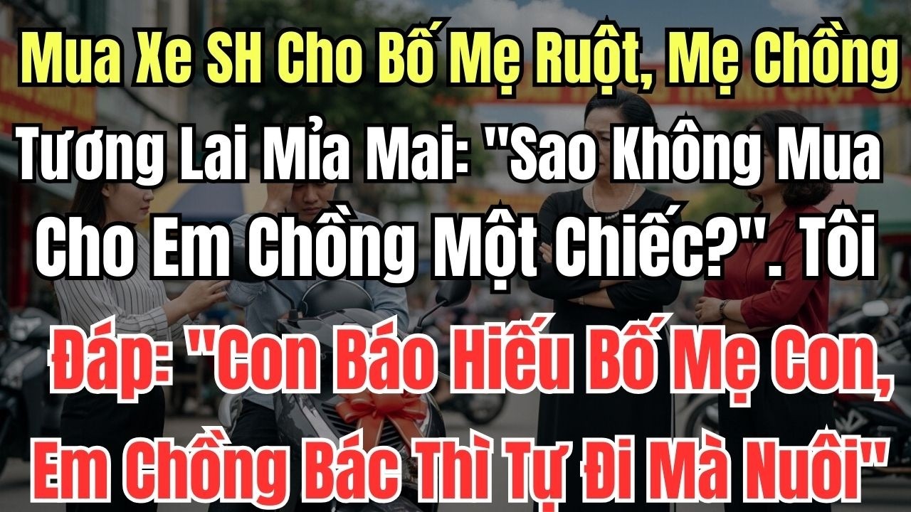 Mua Xe SH Cho Bố Mẹ Ruột, Mẹ Chồng Tương Lai Mỉa Mai: 