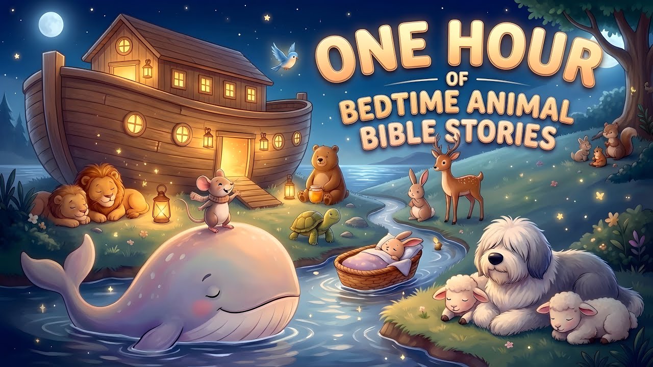 1 Hour Christian Storybook Lullabies 🌙 Animal Bible Songs for Sleep (Vol. 1)
