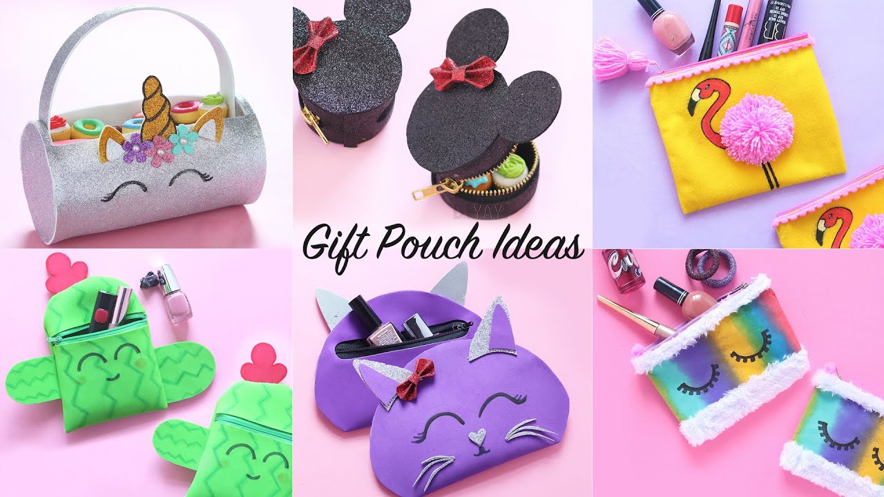 6 Easy Gift Pouch Ideas | Gift Ideas | Pouch DIY