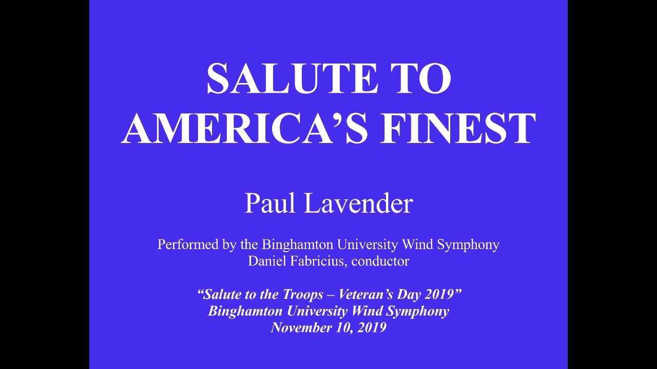 Salute To America's Finest - Paul Lavender