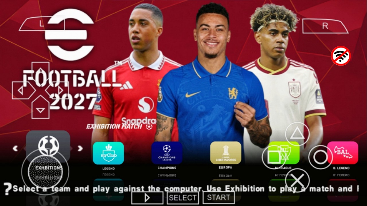 eFootball PES 2027 PPSSPP Камера PS5 Полное обновление UCL Формы 2026/27 Реалистичные лица Трансф...
