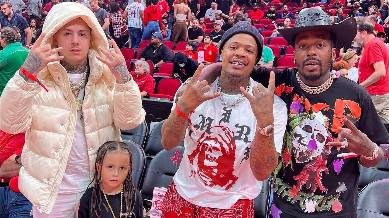 Peso Peso, Sauce Walka, and Sosamann Surprises Baby Zae With Houston Rockets Floor Seat Tickets!