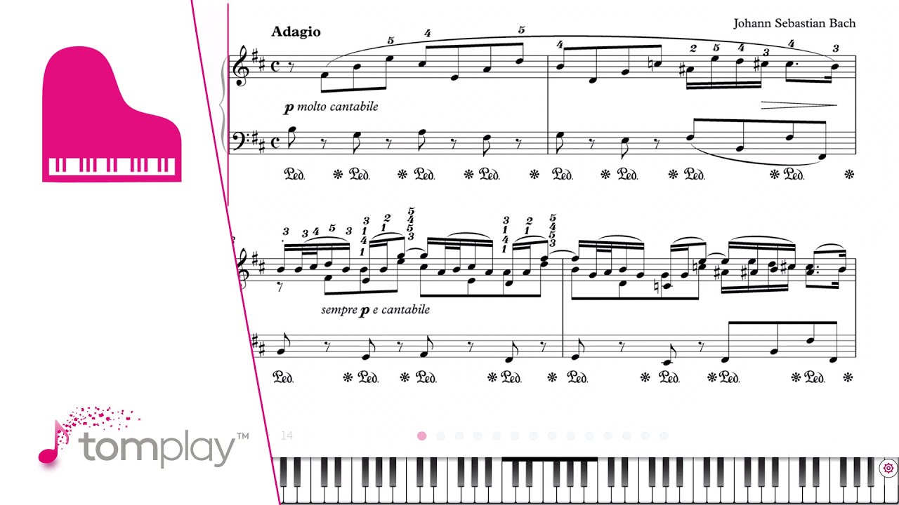 Bach: Organ Sonata No. 4 in E minor, BWV 528 - II. Andante - Piano Sheet Music