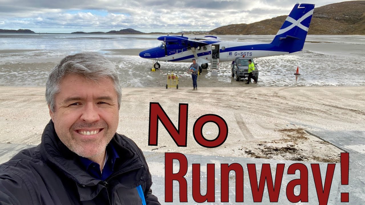 Landing at the most stunning airport🤩. Barra beach landing with Loganair on their Twin Otter