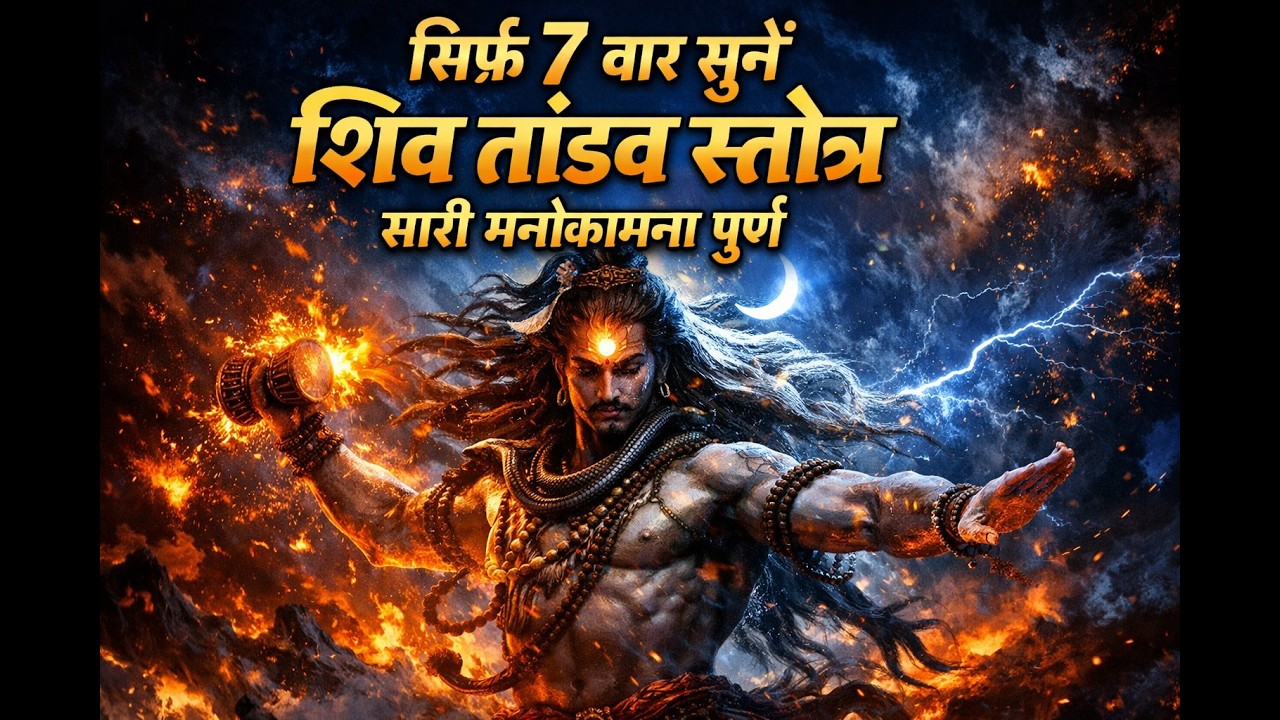 7 बार सुनें शिव तांडव स्तोत्र | Powerful Shiv Tandav Stotram 7 Times | भगवान शिव की दिव्य स्तुति