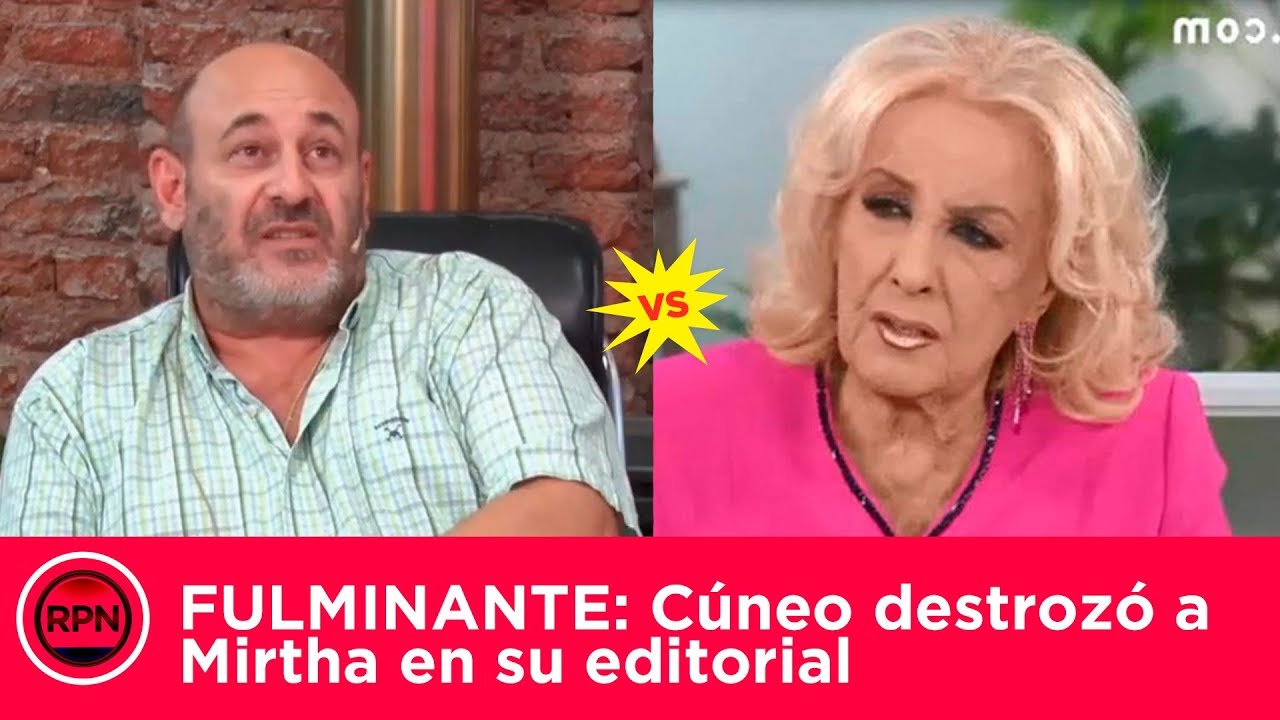 FULMINANTE: Cúneo destrozó a Mirtha en su editorial