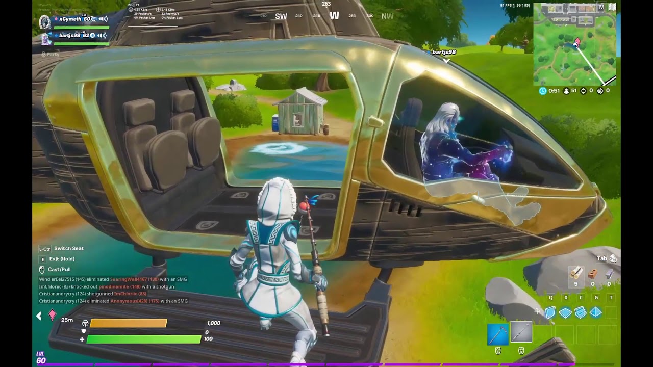 Catch a fish while riding in a Choppa FORTNITE GUIDE! EASIEST WAY!