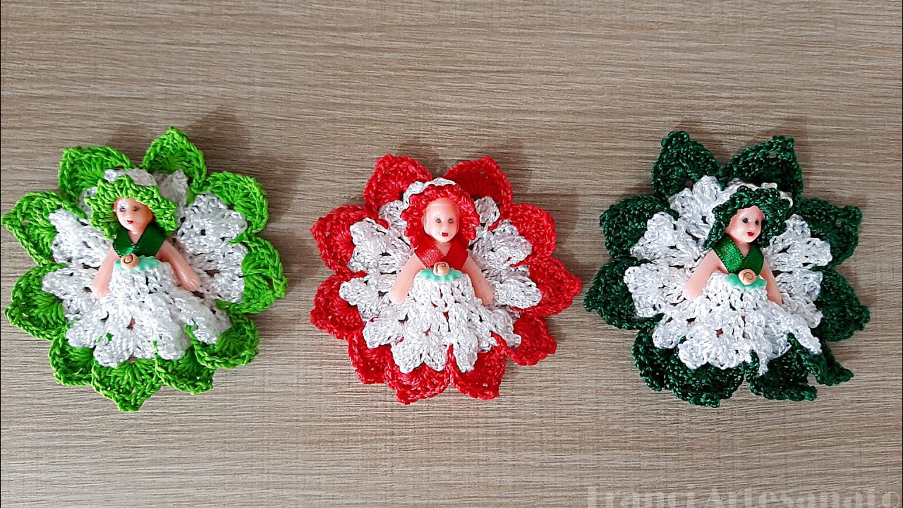 MINI BONEQUINHA DE CROCHÊ | IMÃ DE GELADEIRA - FRANCI ARTESANATO