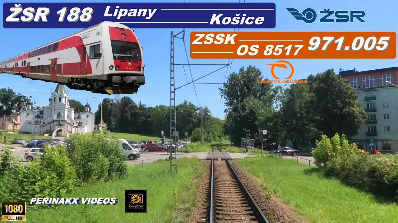 Cabview ► Lipany - Košice / ŽSR 188 / ZSSK Os 8517 / 971.005 ► Pohľad z kabíny
