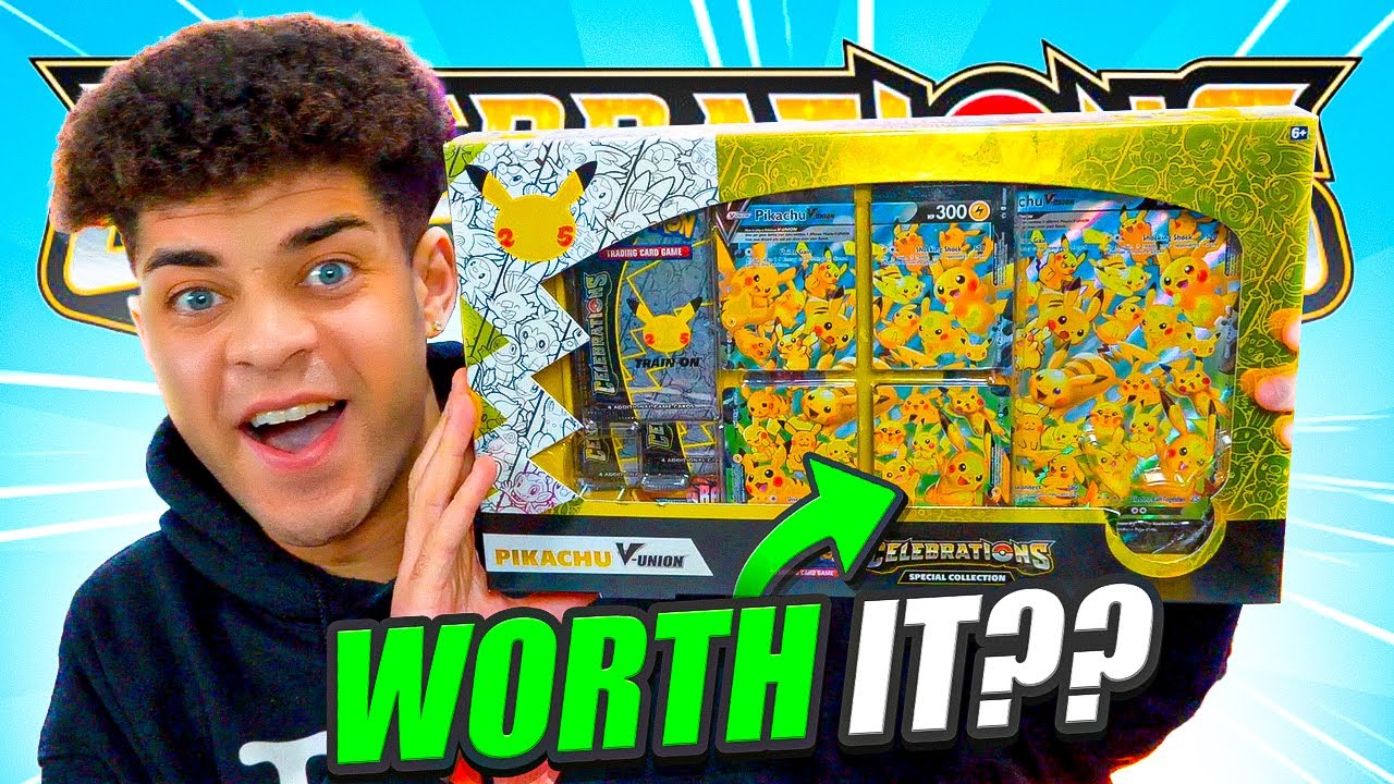 Is The New Celebrations Pikachu V-Union Collection Box Worth It?!