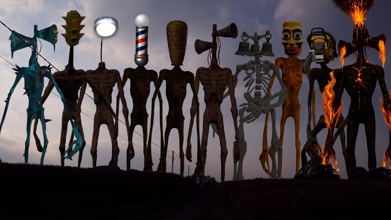 Siren Head,  Light Head, Traffic Light Head & Bell Head VS ALL Different Siren Head Creatures #4