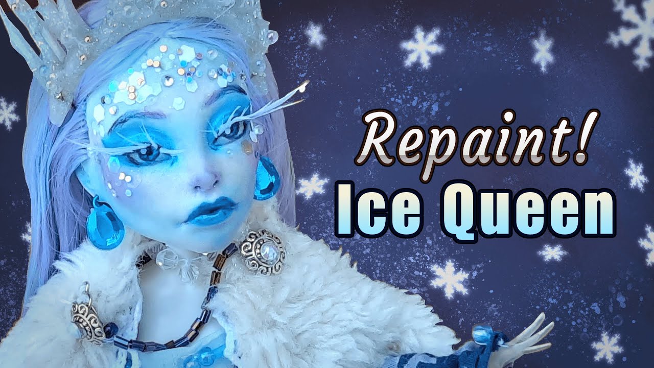 🥶❄️ Ice Queen Monster High Doll #repaint  || Spectra Vondergeist || Custom Art Doll