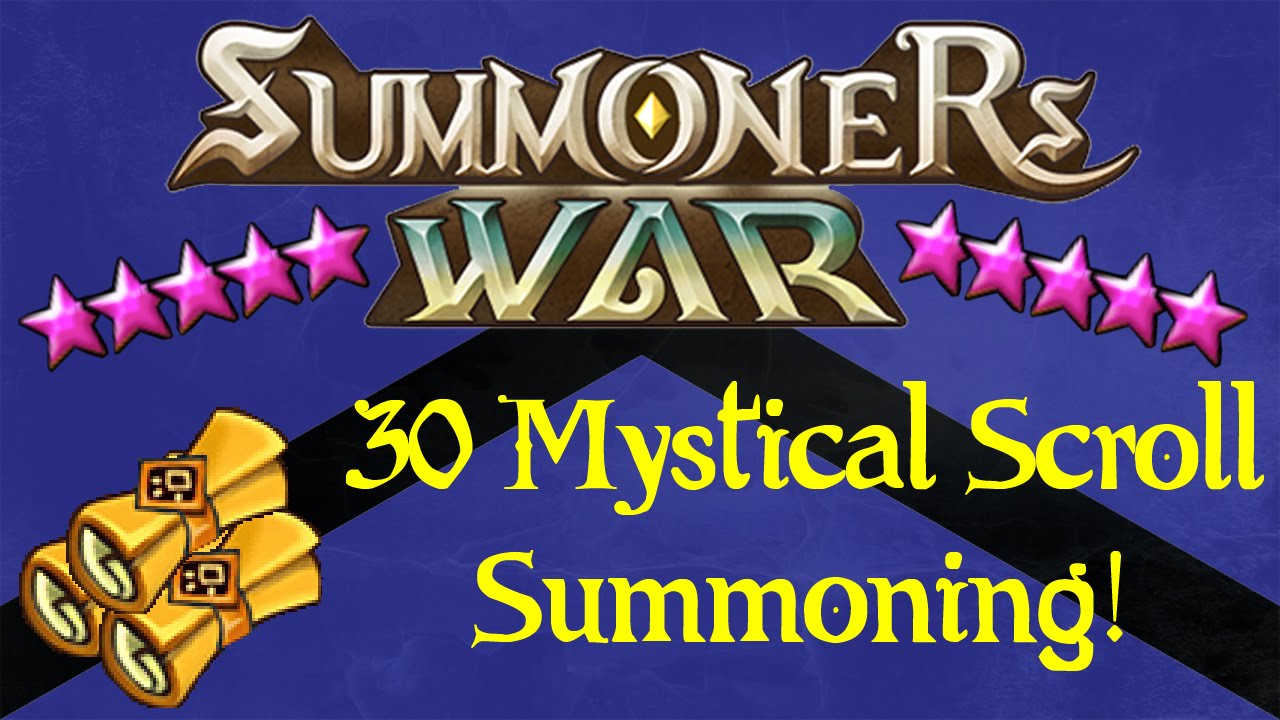 Summoners War - 30 Mystical Scrolls - First Natural 5* Summon! - Carbon Knights