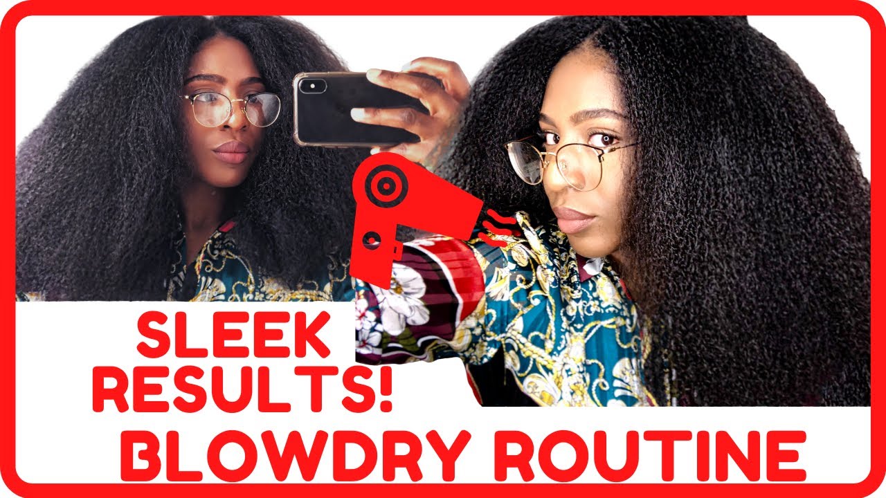 How to: SAFELY Blow Dry THICK, KINKY Natural Hair | Low Manipulation & Breakage Method!!