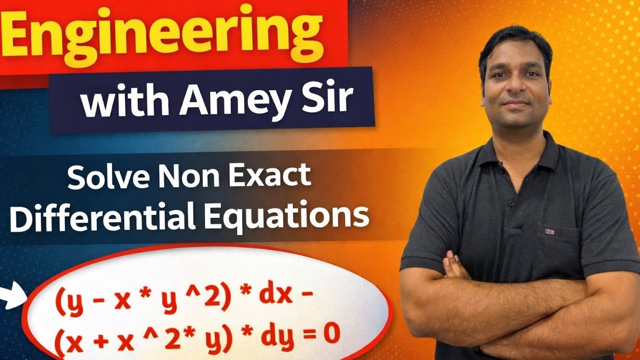 Example 06:- Non Exact Equations Problems 