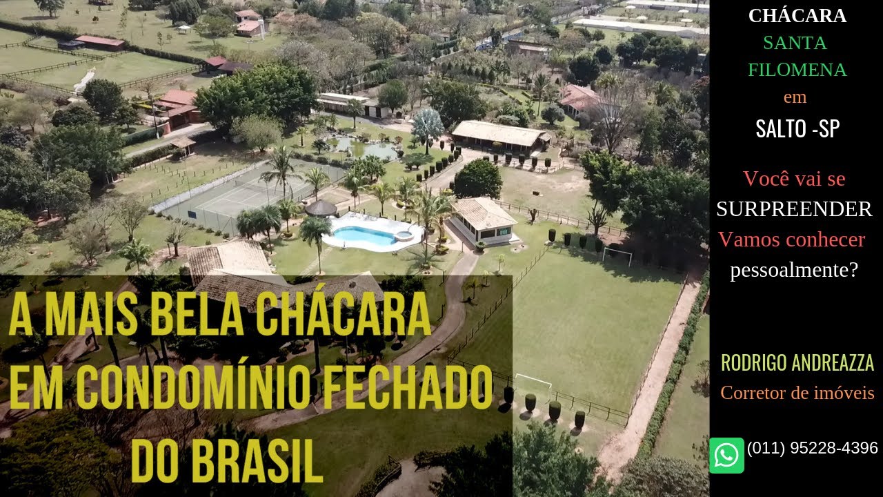 🔴R$ 2.900.000,00💎Chácara de Alto padrão no condomínio Santa Filomena em Salto-SP|Rodrigo Andreazza