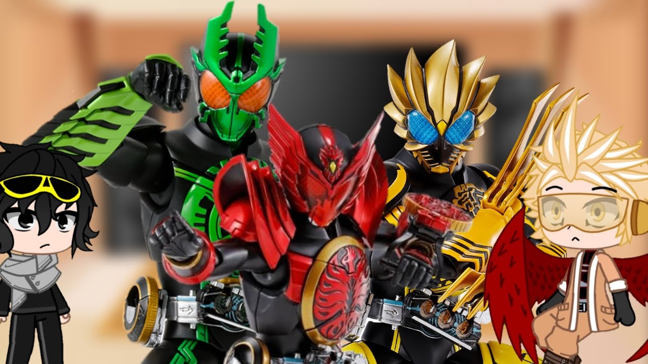 MHA Reacts to Kamen Rider OOO Full combo 🦅🐅🦗