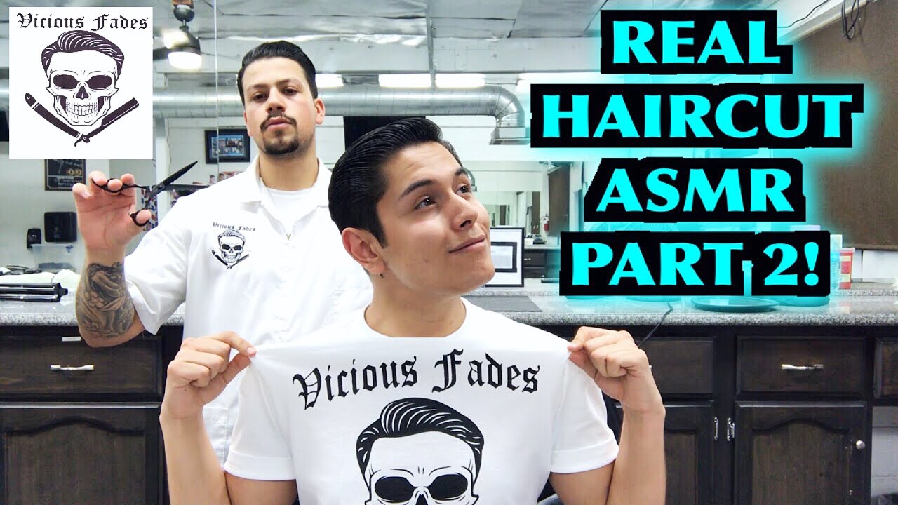 [ASMR] REAL HAIRCUT PART 2! (Ft. Vicious Fades)
