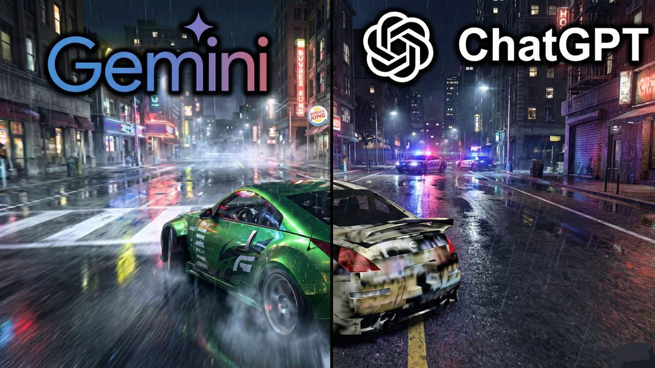ChatGPT vs Gemini Criando Need for Speed Underground 2 (Ficou Impressionante!)